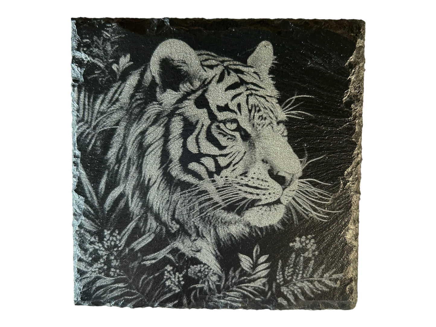 Tiger Engraved slate Coaster