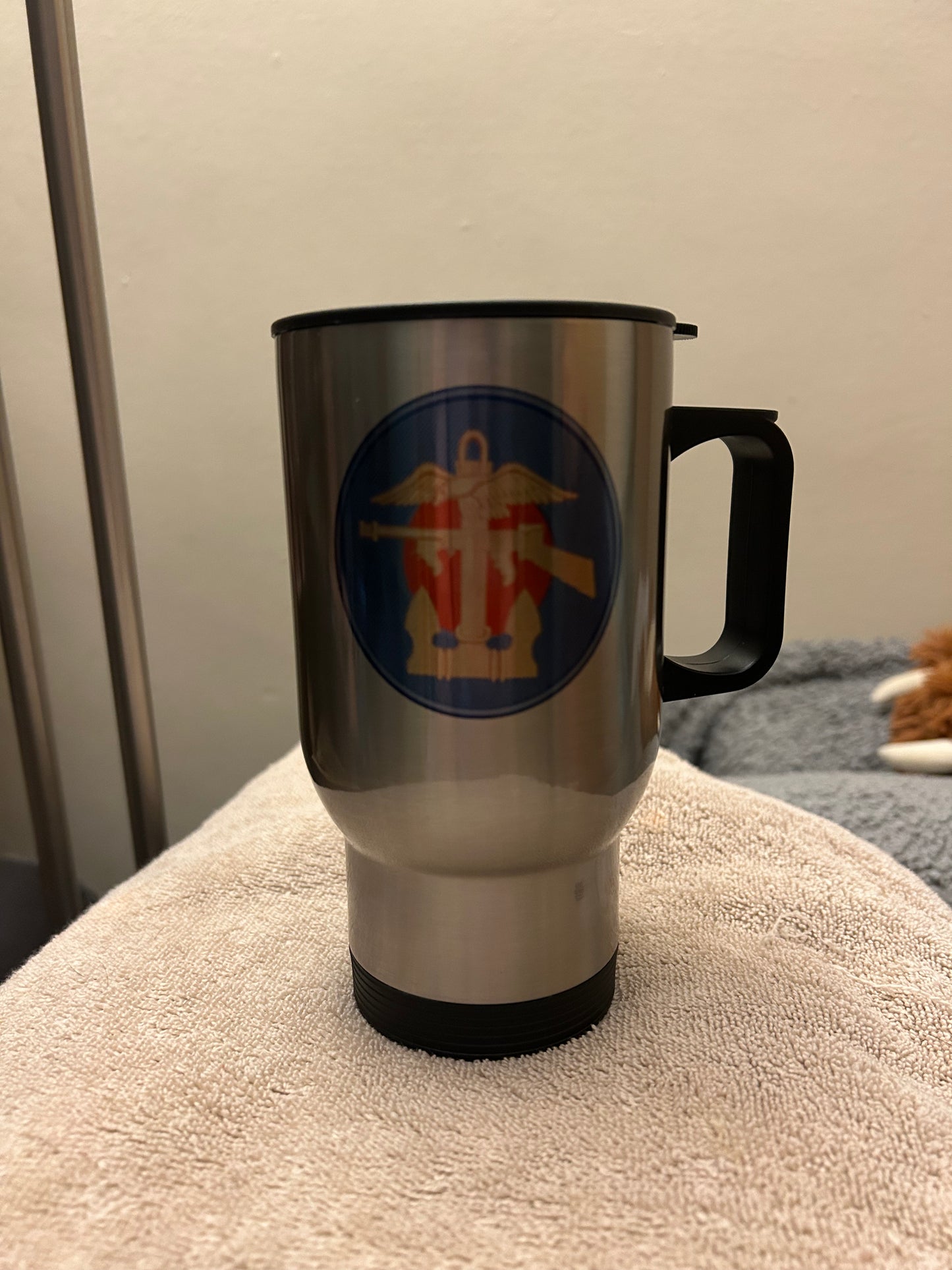 Veterans WarGames Assocation travel mug