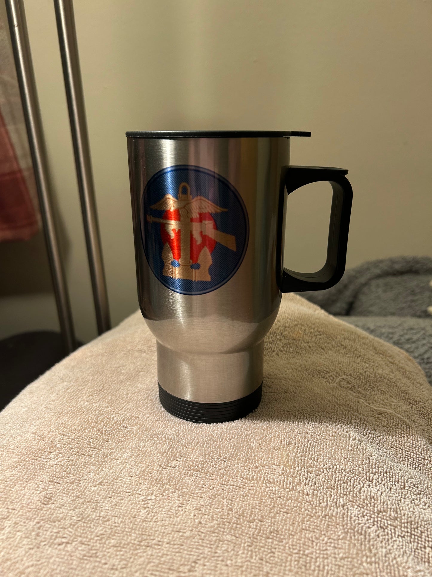 Veterans WarGames Assocation travel mug