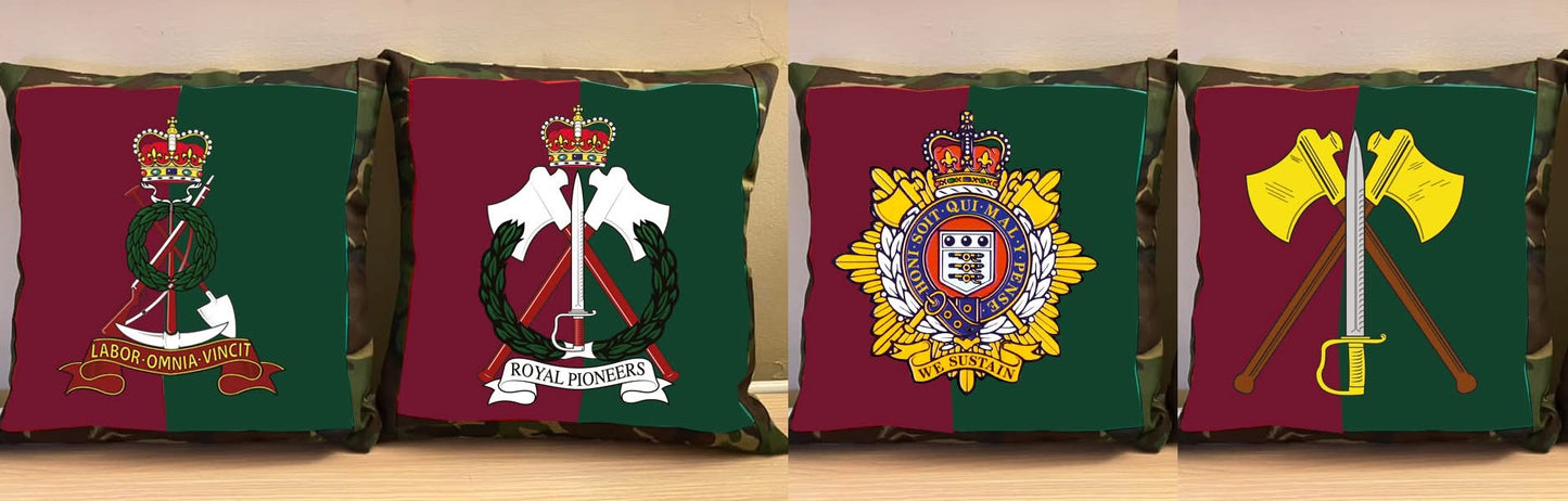 Royal Pioneer Corps Embroidered Cushion