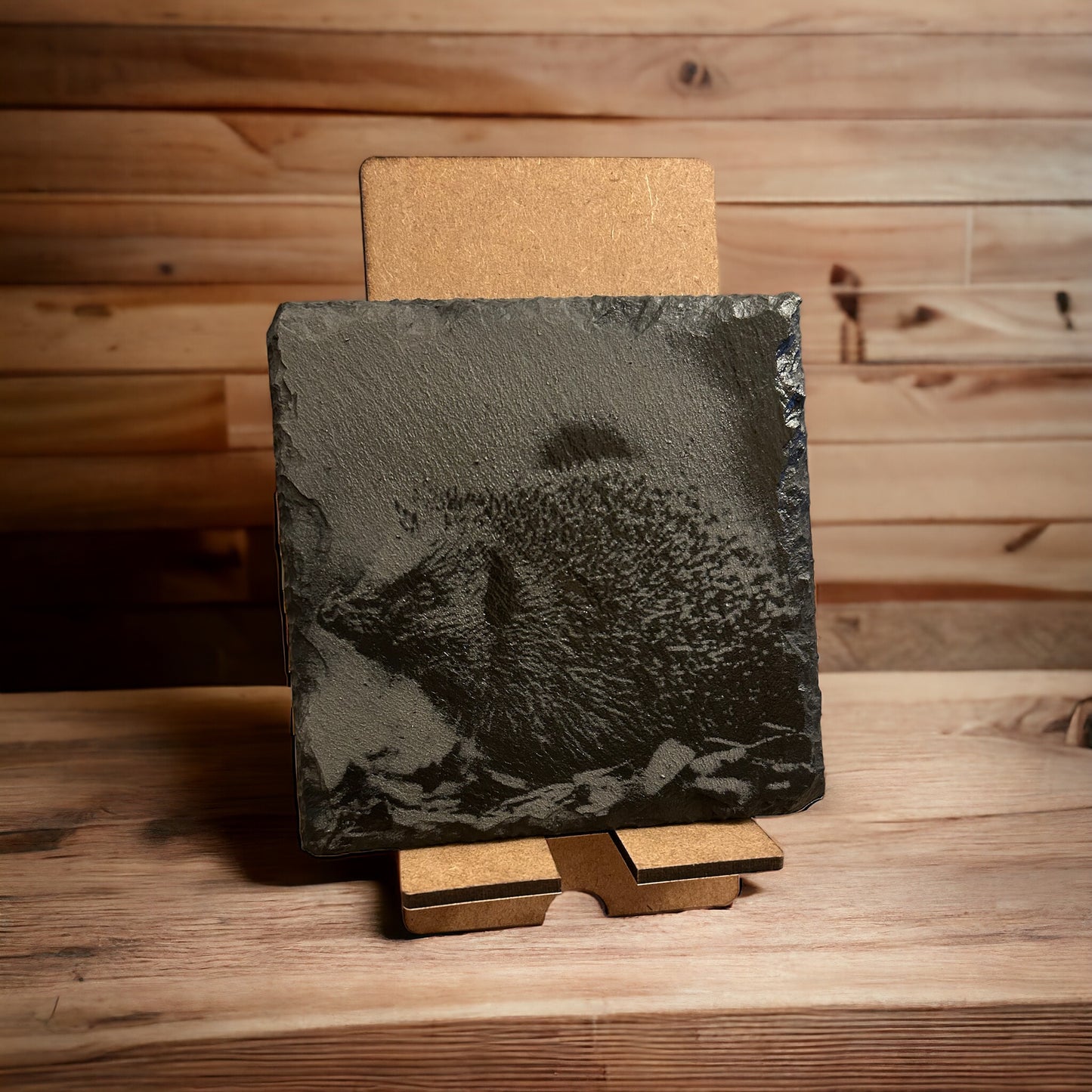 Hedgehog Engraved Square Slate Coasters FOR ANY OCCASION, Gifts,friends,family members,weddings,anniversaries,birthdays,Christmas