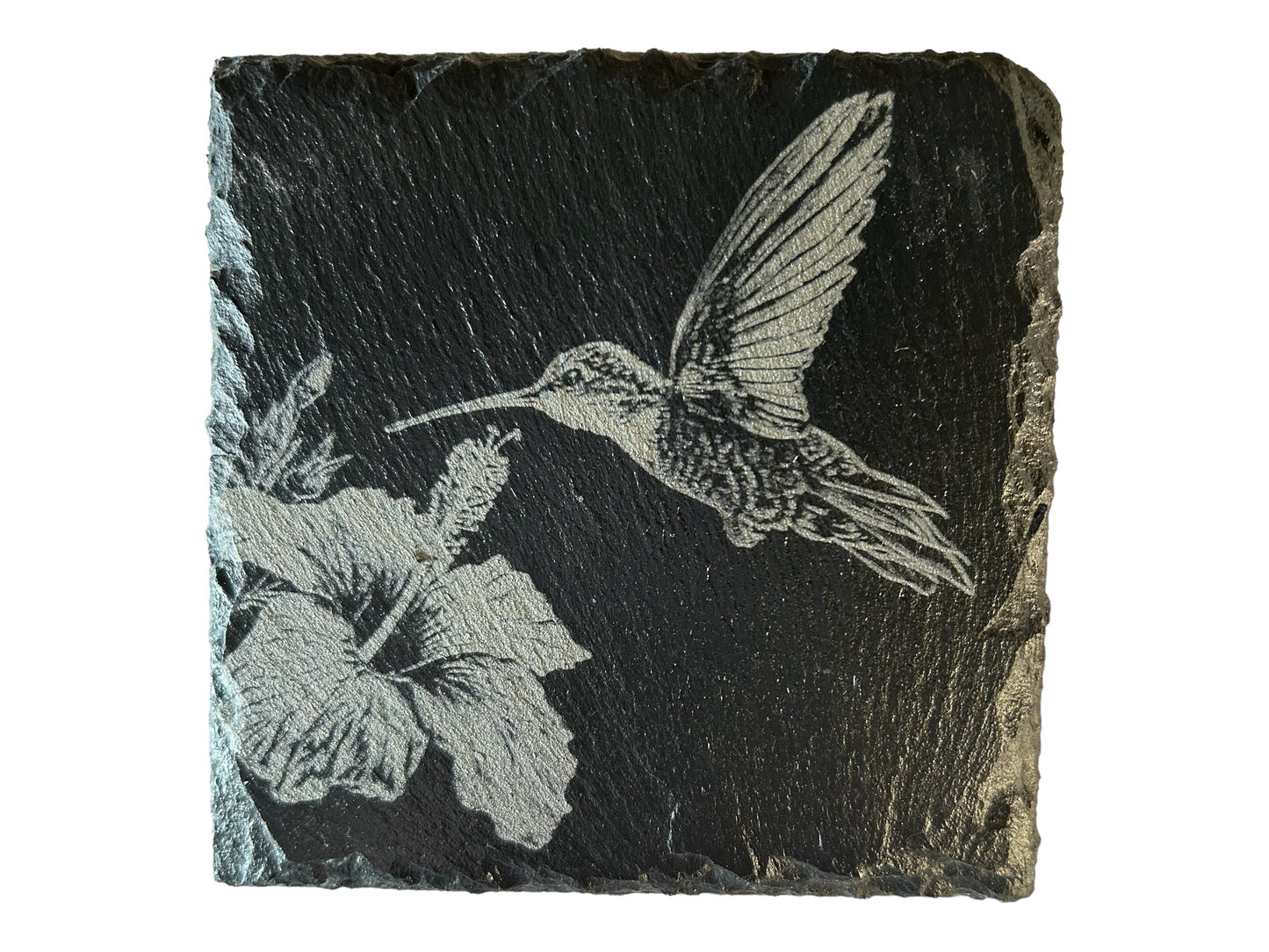 Humming Bird Engraved slate Coaster