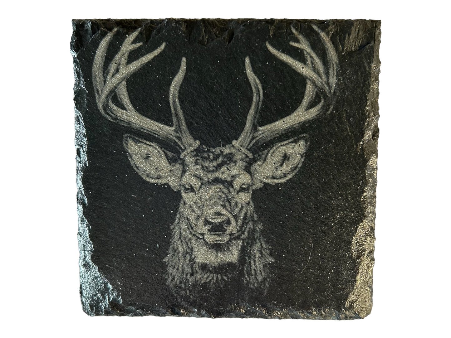 Stag Engraved slate Coaster