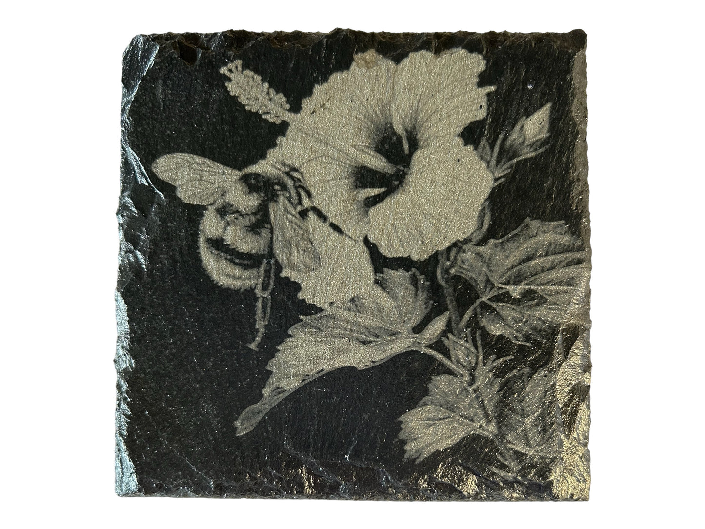 Bee Engraved slate Coaster