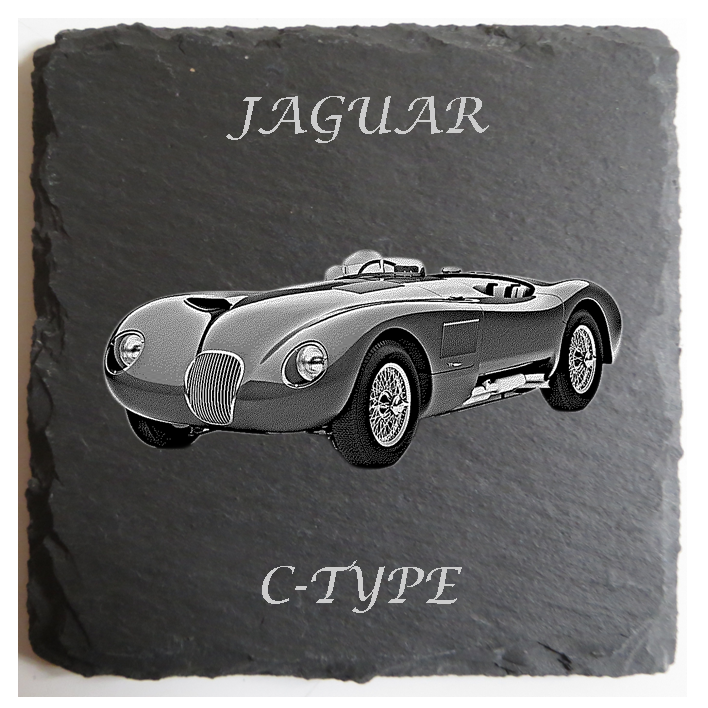 Personalised Jaguar Slate Coaster