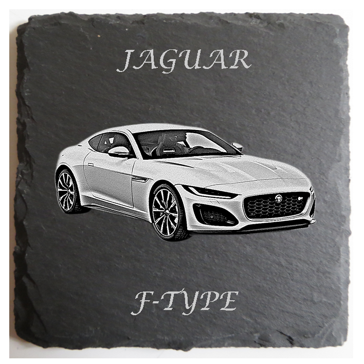 Personalised Jaguar Slate Coaster